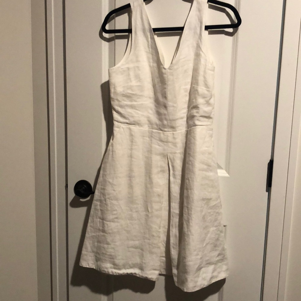 Gap white linen dress with pockets bride bridal